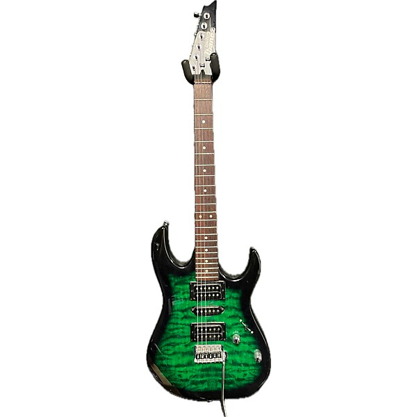 Used Ibanez Used Ibanez GRX70QA Green Burst Solid Body Electric Guitar