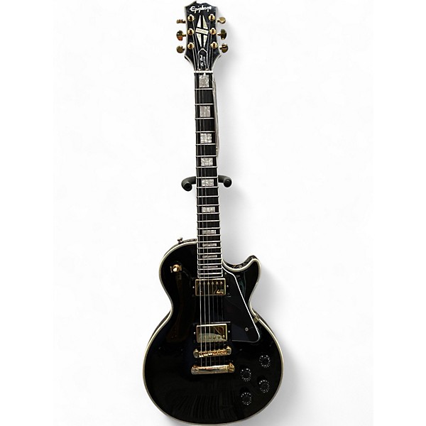 Used Epiphone Used Epiphone Les Paul Custom Black Solid Body Electric Guitar