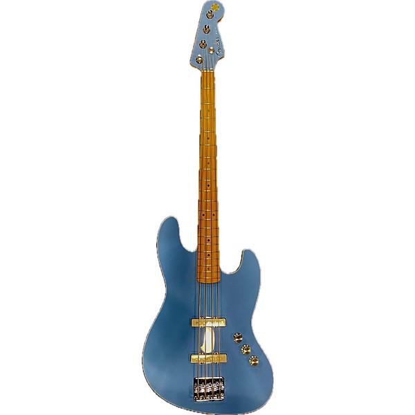 Used Fender Used Fender Aerodyne 4-String Jazz Bass California Blue Electric Bass Guitar