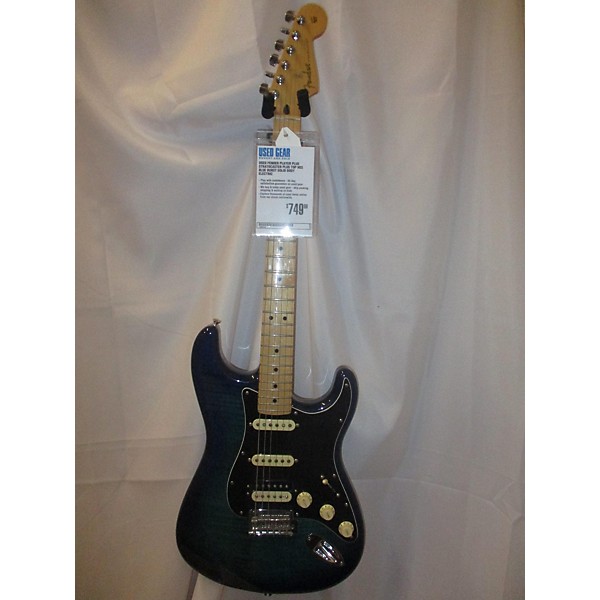 Used Fender Used Fender Player Plus Stratocaster Plus Top HSS Blue Burst Solid Body Electric Guitar