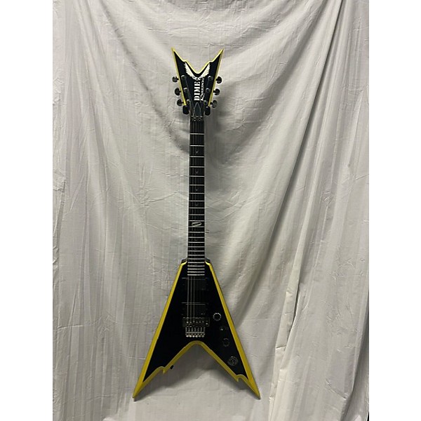 Used Dean Used Dean Razorback V 255 Black And Yellow Solid Body Electric Guitar