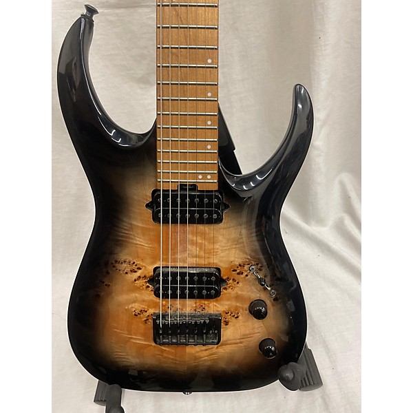 Used Jackson Used Jackson Pro Series Misha Mansoor Signature Juggernaut HT7P Black Burst Burl Solid Body Electric Guitar