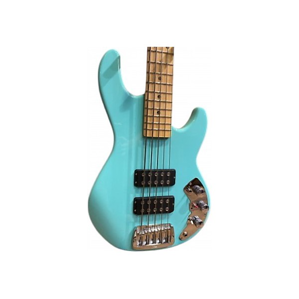 Used 2021 G&L CLF Research L-2500 Turquoise Electric Bass Guitar