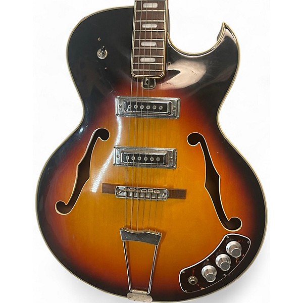 Vintage 1960 Kent hollowbody eletric Sunburst Hollow Body Electric Guitar