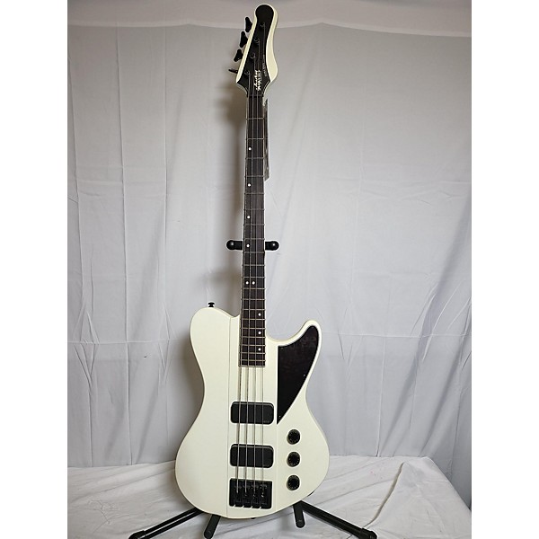 Used Schecter Guitar Research Ultra Bass White Electric Bass Guitar