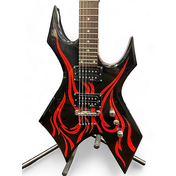 Used B.C. Rich Used B.C. Rich KKW RED AND BLACK Solid Body Electric Guitar