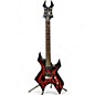 Used B.C. Rich Used B.C. Rich KKW RED AND BLACK Solid Body Electric Guitar