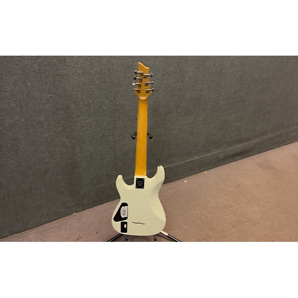 Used Schecter Guitar Research Used Schecter Guitar Research Demon 7 String White Solid Body Electric Guitar