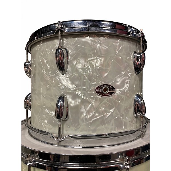 Vintage 1970s Slingerland 3 Piece MODERN SOLO WHITE PEARL Drum Kit