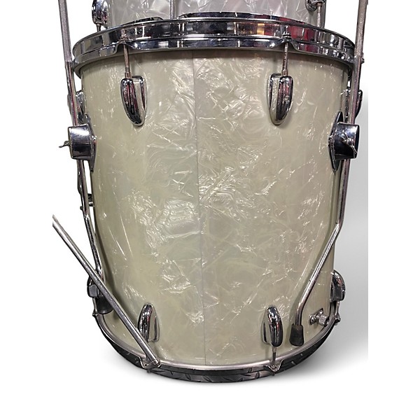 Vintage 1970s Slingerland 3 Piece MODERN SOLO WHITE PEARL Drum Kit