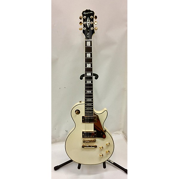 Used Epiphone Used Epiphone Les Paul Custom White Solid Body Electric Guitar