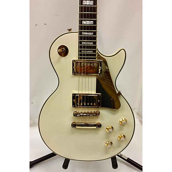 Used Epiphone Used Epiphone Les Paul Custom White Solid Body Electric Guitar