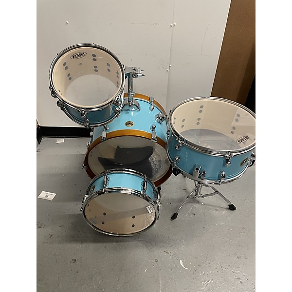 Used TAMA Used TAMA 4 piece CLUB-JAM 4 Piece Aqua Blue Drum Kit