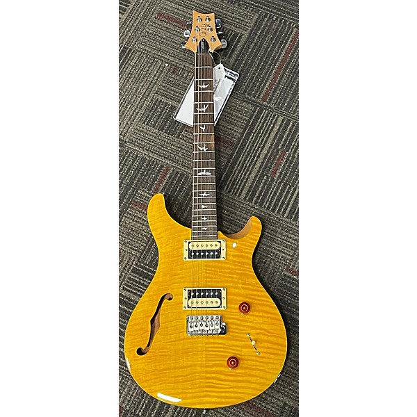 Used PRS Used PRS SE Custom 22 Semi-Hollowbody Santana Yellow Hollow Body Electric Guitar