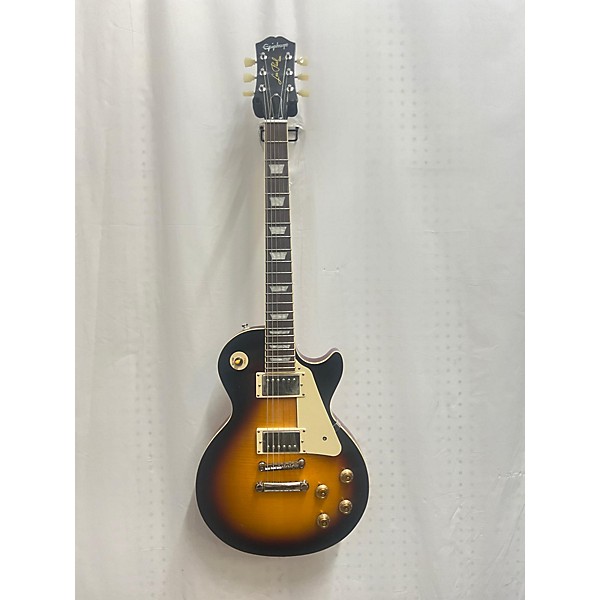 Used Epiphone Used Epiphone 1959 Reissue Les Paul Standard 2 Tone Sunburst Solid Body Electric Guitar