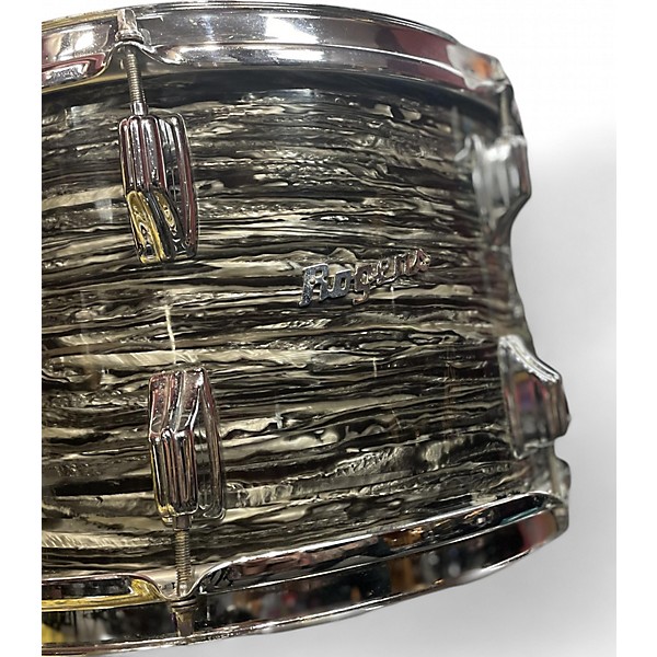 Vintage 1967 Rogers 4 piece Powertone Black Oyster Drum Kit