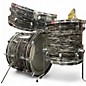 Vintage 1967 Rogers 4 piece Powertone Black Oyster Drum Kit