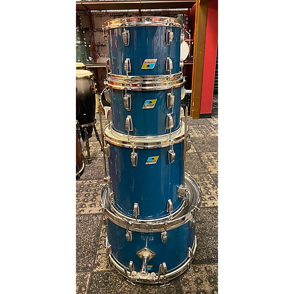 Used Ludwig Used Ludwig 4 piece Vistalite Navy Blue Drum Kit