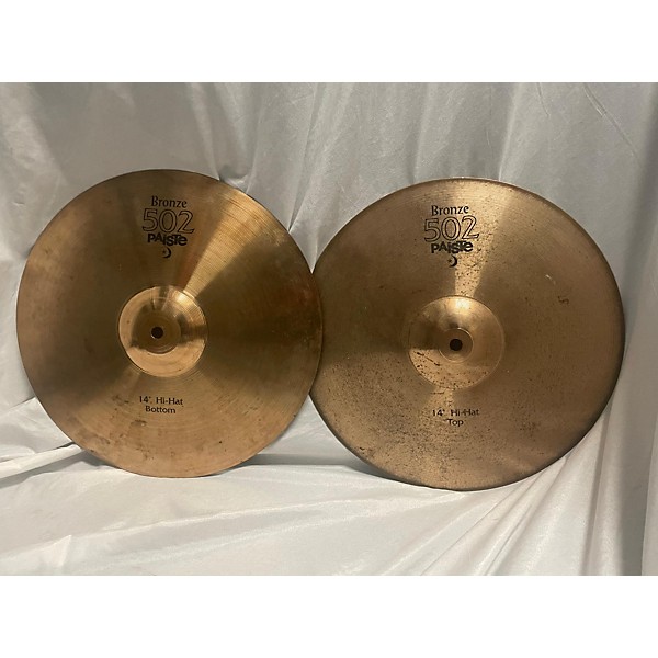 Used Paiste Used Paiste 14in 502 Hi Hat Pair Cymbal