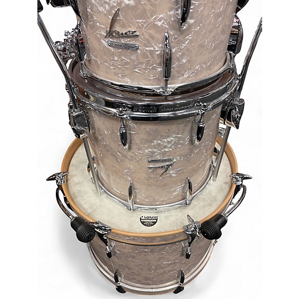 Used SONOR 3 Piece Vintage Series Silver Oyster Pearl Drum Kit