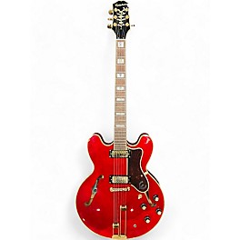 Used Epiphone Used Epiphone 50th Anniversary 1962 Reissue Sheraton E212T Candy Apple Red Hollow Body Electric Guitar