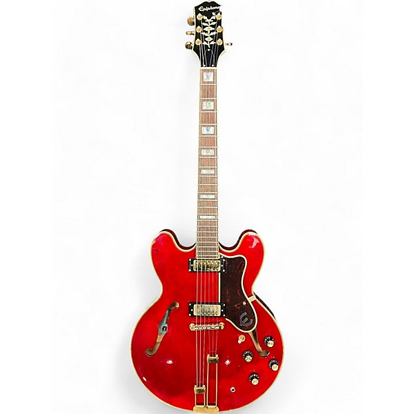 Used Epiphone Used Epiphone 50th Anniversary 1962 Reissue Sheraton E212T Candy Apple Red Hollow Body Electric Guitar