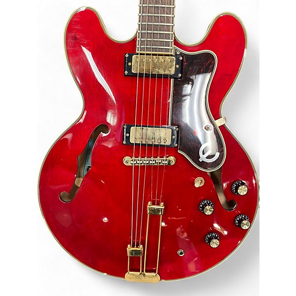 Used Epiphone Used Epiphone 50th Anniversary 1962 Reissue Sheraton E212T Candy Apple Red Hollow Body Electric Guitar