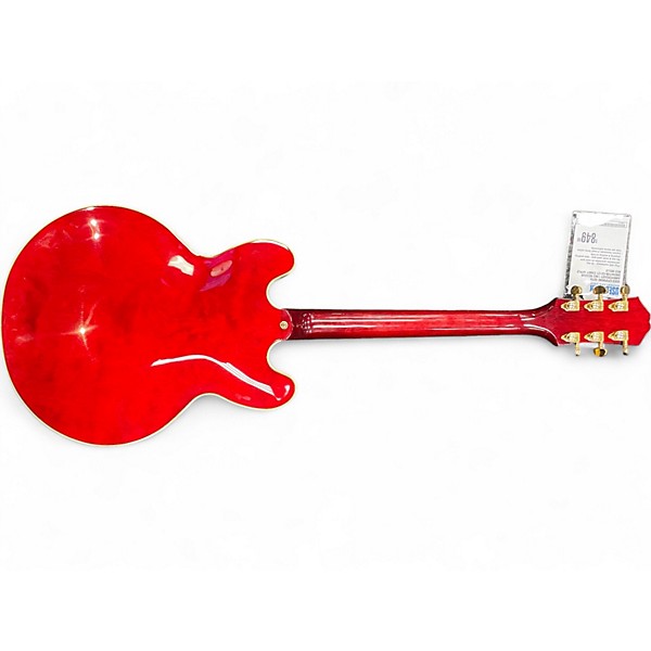 Used Epiphone Used Epiphone 50th Anniversary 1962 Reissue Sheraton E212T Candy Apple Red Hollow Body Electric Guitar