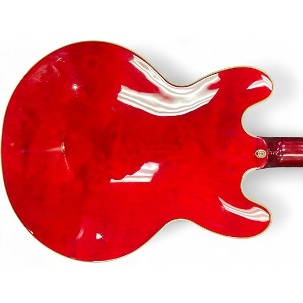 Used Epiphone Used Epiphone 50th Anniversary 1962 Reissue Sheraton E212T Candy Apple Red Hollow Body Electric Guitar