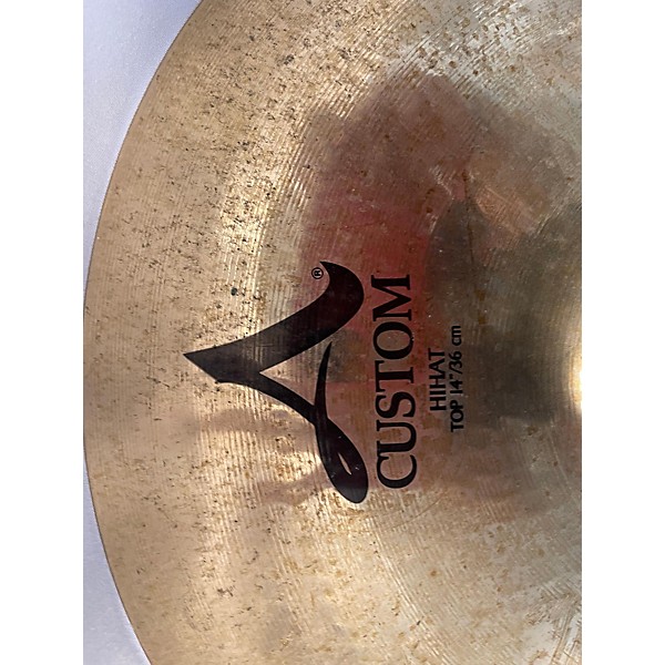 Used Zildjian Used Zildjian 14in A Custom Hi Hat Pair Cymbal