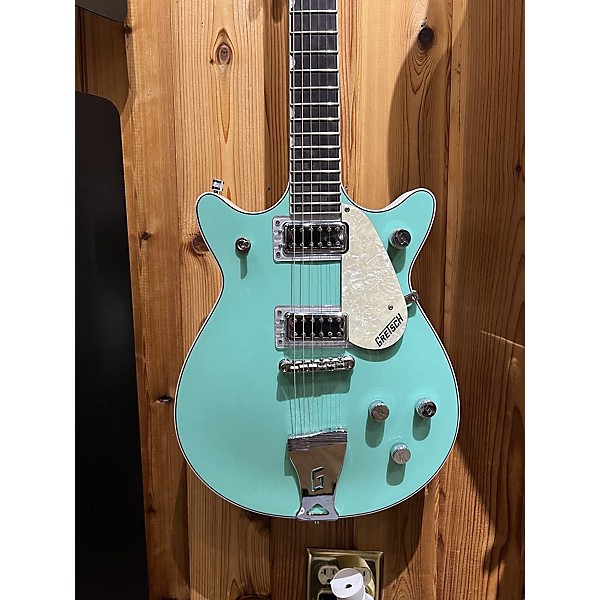 Used Gretsch Guitars Used Gretsch Guitars G5237 Electromatic Double Jet FT Surf Green AND WHITE Solid Body Electric Guitar