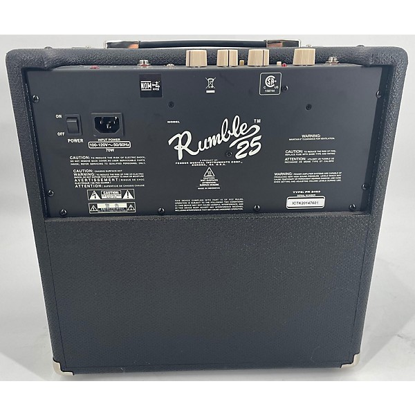 Used Fender Rumble 25 25W 1x8 Bass Combo Amp