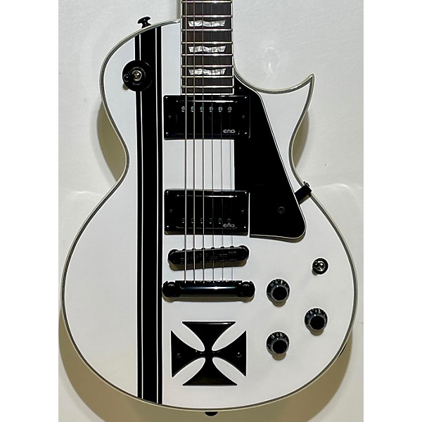 Used ESP Used ESP James Hetfield Iron Cross Alpine White Solid Body Electric Guitar