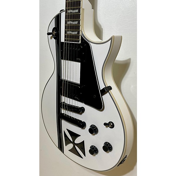 Used ESP Used ESP James Hetfield Iron Cross Alpine White Solid Body Electric Guitar