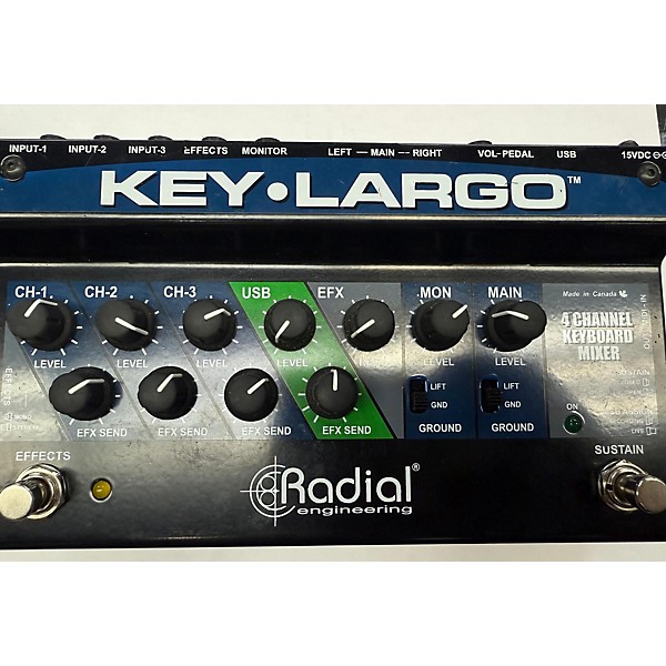 Used Radial Engineering Used Radial Engineering Key Largo 4 Channel Keyboard Mixer Effect Processor