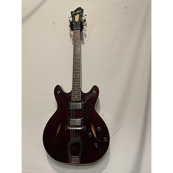 Vintage Hagstrom Vintage 1971 Hagstrom Viking Burgundy Hollow Body Electric Guitar