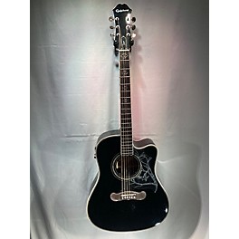 Used Epiphone Used Epiphone Dave Navarro Signature Ebony Acoustic Electric Guitar