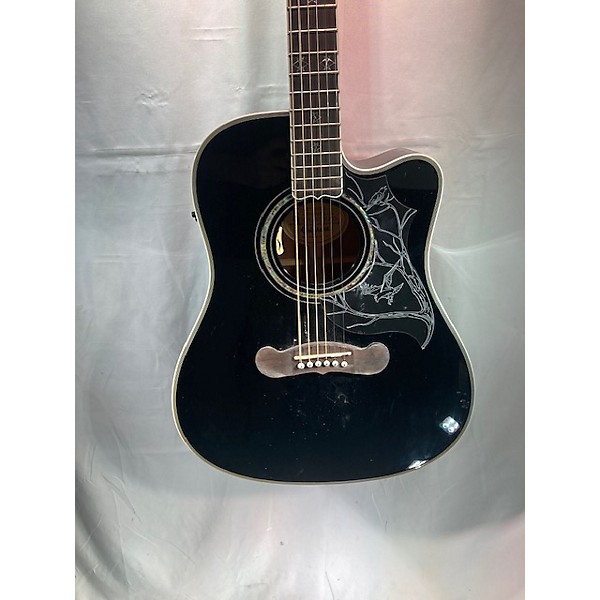 Used Epiphone Used Epiphone Dave Navarro Signature Ebony Acoustic Electric Guitar