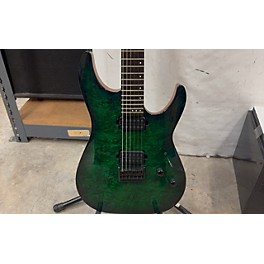 Used Schecter Guitar Research Used Schecter Guitar Research Cr-6 Trans Green Solid Body Electric Guitar