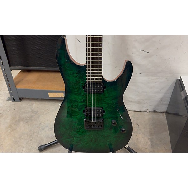 Used Schecter Guitar Research Used Schecter Guitar Research Cr-6 Trans Green Solid Body Electric Guitar