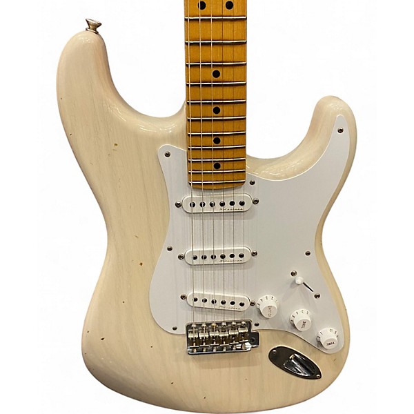 Used 2018 Fender Journeyman Relic Eric Clapton Signature Stratocaster aged white blonde Solid Body Electric Guitar