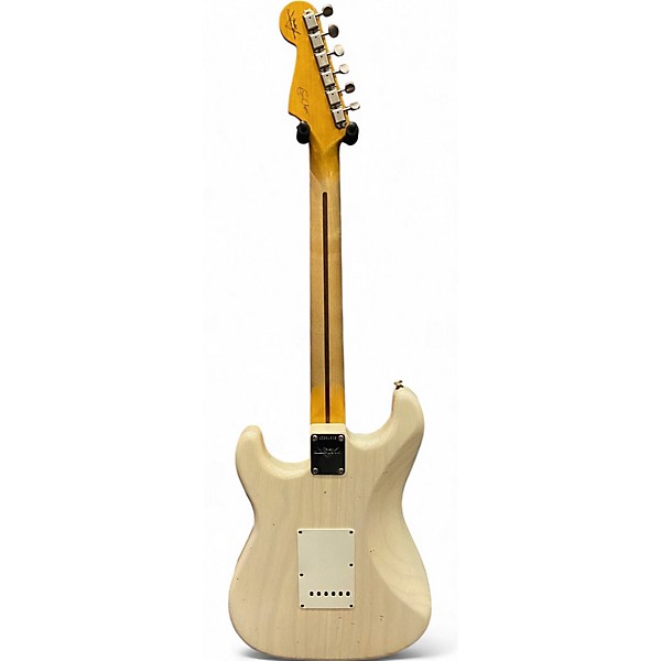 Used 2018 Fender Journeyman Relic Eric Clapton Signature Stratocaster aged white blonde Solid Body Electric Guitar