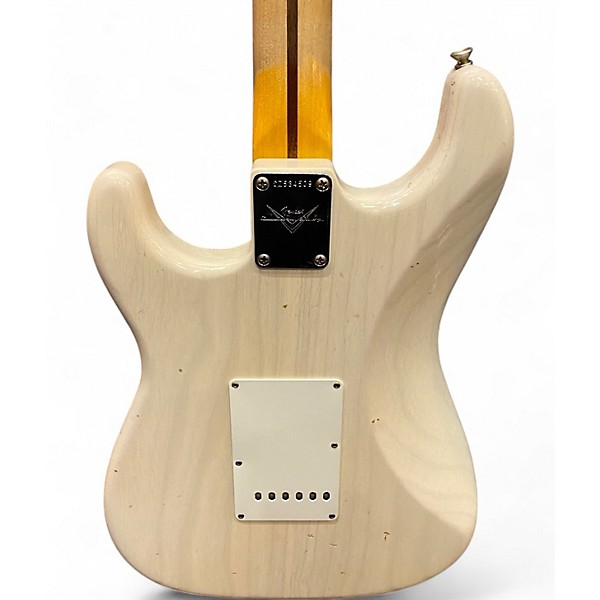 Used 2018 Fender Journeyman Relic Eric Clapton Signature Stratocaster aged white blonde Solid Body Electric Guitar