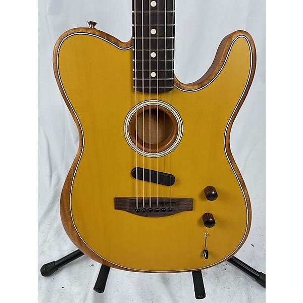 Used Used Fender Acoustasonic Player Telecaster Butterscotch Blonde Acoustic Electric Guitar