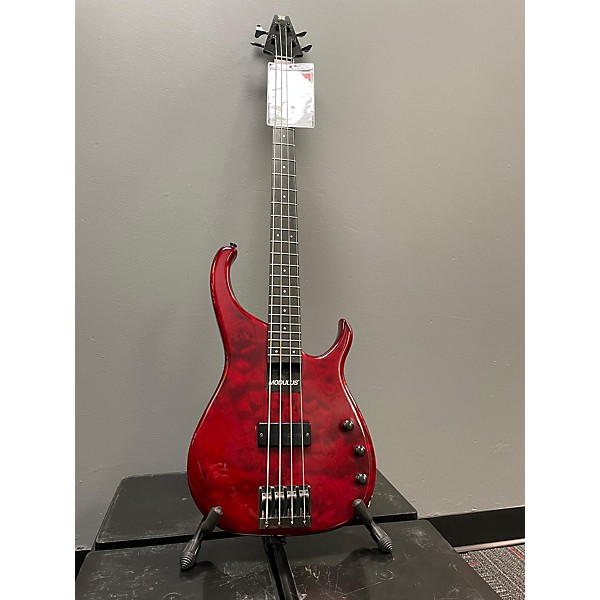 Used Modulus Guitars Used Modulus Guitars Q4 Quantum QUILTED SCARLETT Electric Bass Guitar