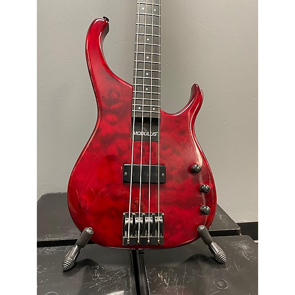 Used Modulus Guitars Used Modulus Guitars Q4 Quantum QUILTED SCARLETT Electric Bass Guitar