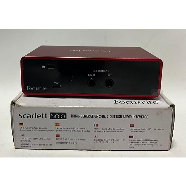 Used Focusrite Scarlett Solo Gen 3 Audio Interface