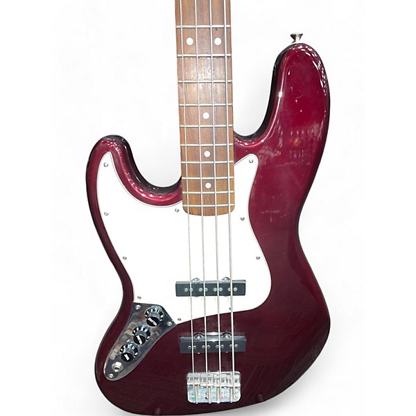 Used Fender Used Fender Jazz Bass LH Burgundy Electric Bass Guitar