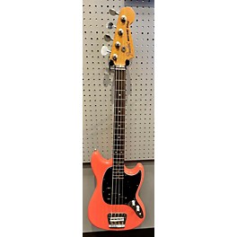 Used Fender Used Fender Justin Meldal-Johnsen Road Worn Mustang Worn Coral Red Electric Bass Guitar