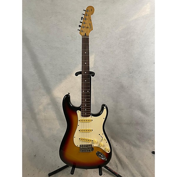 Used Squier Used Squier Standard Stratocaster 3 Tone Sunburst Solid Body Electric Guitar